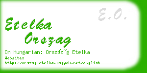 etelka orszag business card